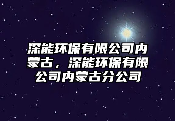 深能環(huán)保有限公司內(nèi)蒙古，深能環(huán)保有限公司內(nèi)蒙古分公司