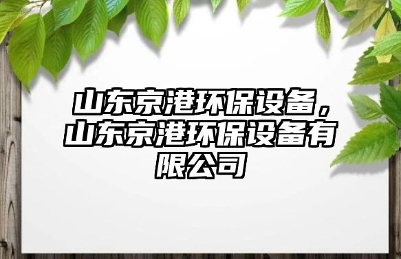 山東京港環(huán)保設備，山東京港環(huán)保設備有限公司