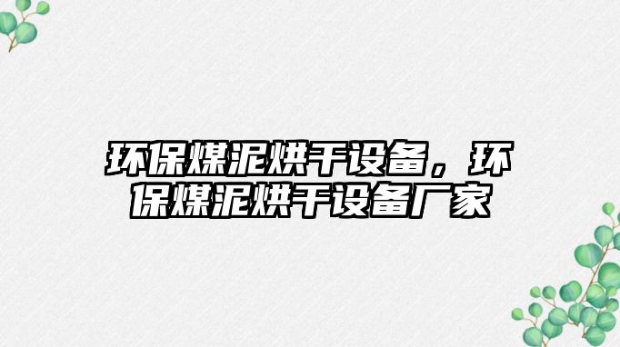 環(huán)保煤泥烘干設備，環(huán)保煤泥烘干設備廠家