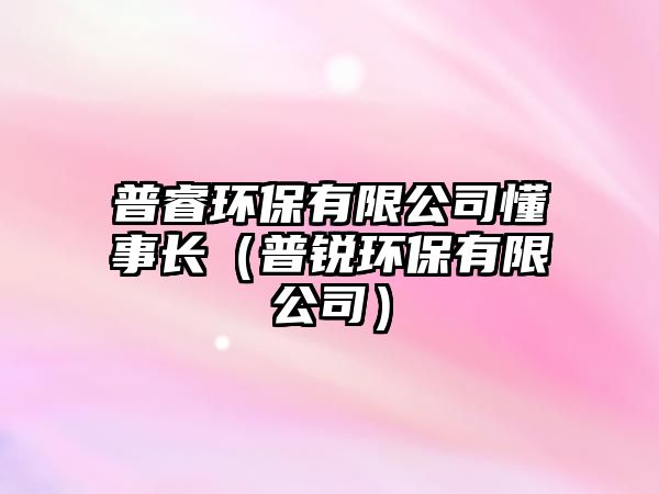 普睿環(huán)保有限公司懂事長（普銳環(huán)保有限公司）