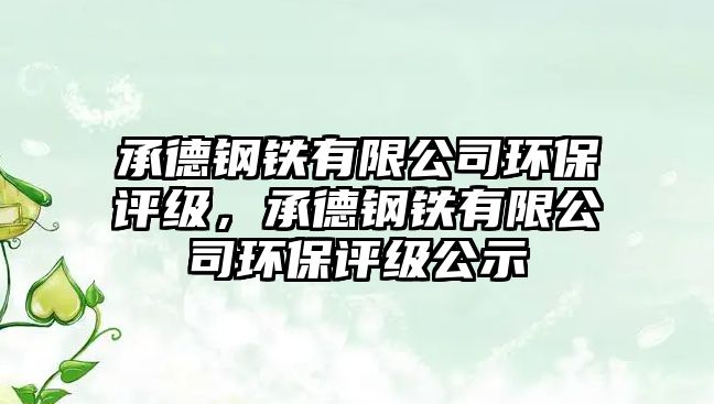 承德鋼鐵有限公司環(huán)保評級，承德鋼鐵有限公司環(huán)保評級公示