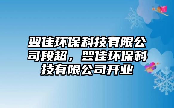 翌佳環(huán)保科技有限公司段超，翌佳環(huán)?？萍加邢薰鹃_業(yè)