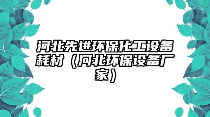 河北先進(jìn)環(huán)?；ぴO(shè)備耗材（河北環(huán)保設(shè)備廠家）