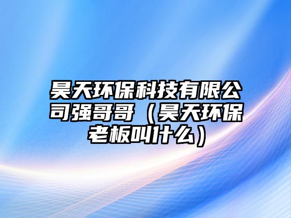 昊天環(huán)保科技有限公司強(qiáng)哥哥（昊天環(huán)保老板叫什么）