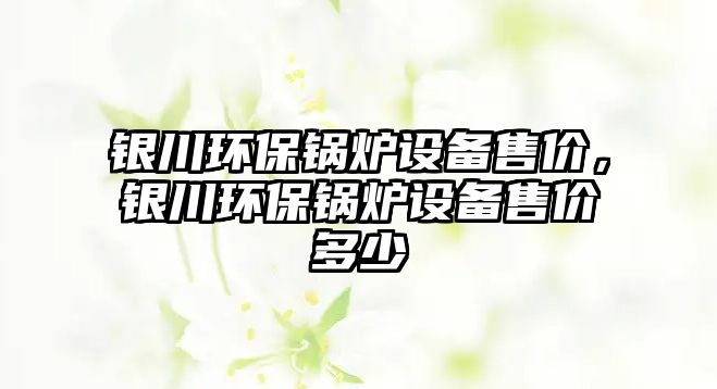 銀川環(huán)保鍋爐設備售價，銀川環(huán)保鍋爐設備售價多少