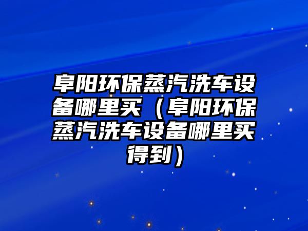 阜陽環(huán)保蒸汽洗車設(shè)備哪里買（阜陽環(huán)保蒸汽洗車設(shè)備哪里買得到）