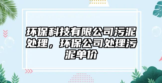 環(huán)?？萍加邢薰疚勰嗵幚?，環(huán)保公司處理污泥單價