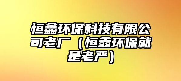 恒鑫環(huán)?？萍加邢薰纠蠌S(chǎng)（恒鑫環(huán)保就是老嚴(yán)）