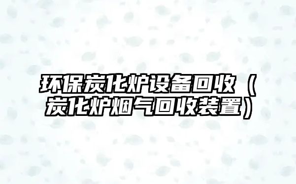 環(huán)保炭化爐設備回收（炭化爐煙氣回收裝置）