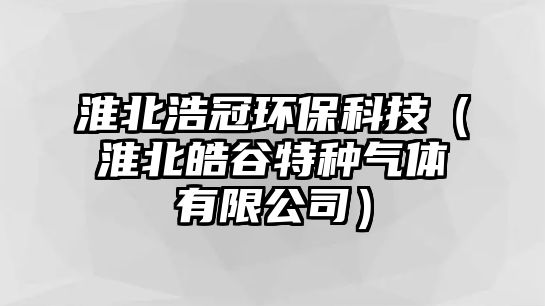 淮北浩冠環(huán)?？萍迹ɑ幢别┕忍胤N氣體有限公司）