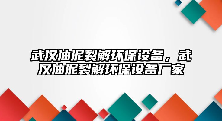 武漢油泥裂解環(huán)保設備，武漢油泥裂解環(huán)保設備廠家