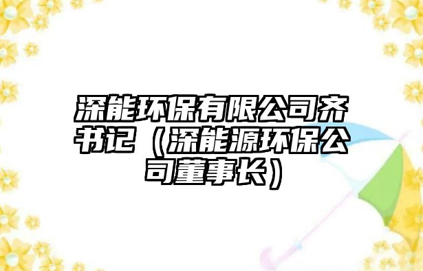 深能環(huán)保有限公司齊書(shū)記（深能源環(huán)保公司董事長(zhǎng)）