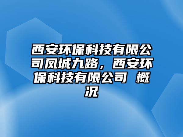 西安環(huán)?？萍加邢薰绝P城九路，西安環(huán)保科技有限公司 概況