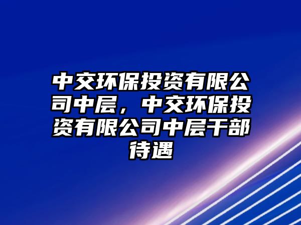 中交環(huán)保投資有限公司中層，中交環(huán)保投資有限公司中層干部待遇