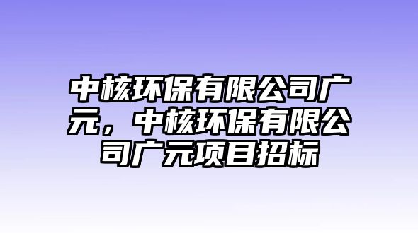 中核環(huán)保有限公司廣元，中核環(huán)保有限公司廣元項(xiàng)目招標(biāo)