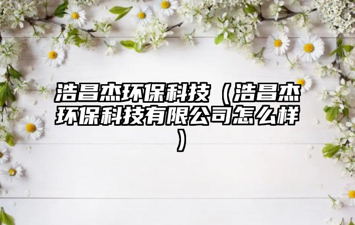 浩昌杰環(huán)保科技（浩昌杰環(huán)?？萍加邢薰驹趺礃樱? class=