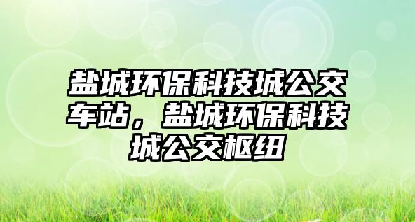 鹽城環(huán)?？萍汲枪卉囌?，鹽城環(huán)保科技城公交樞紐