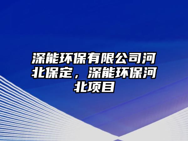 深能環(huán)保有限公司河北保定，深能環(huán)保河北項目