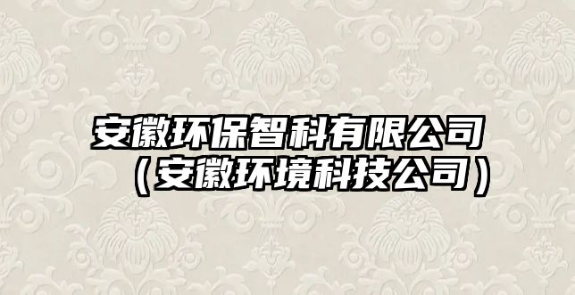 安徽環(huán)保智科有限公司（安徽環(huán)境科技公司）