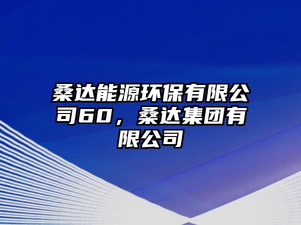 桑達(dá)能源環(huán)保有限公司60，桑達(dá)集團(tuán)有限公司