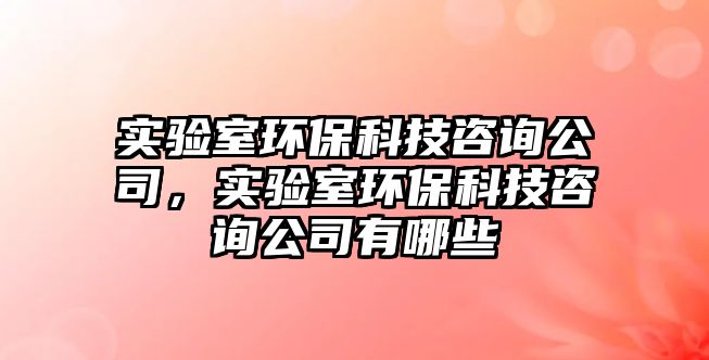 實驗室環(huán)?？萍甲稍児?，實驗室環(huán)保科技咨詢公司有哪些