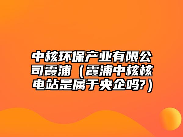 中核環(huán)保產(chǎn)業(yè)有限公司霞浦（霞浦中核核電站是屬于央企嗎?）