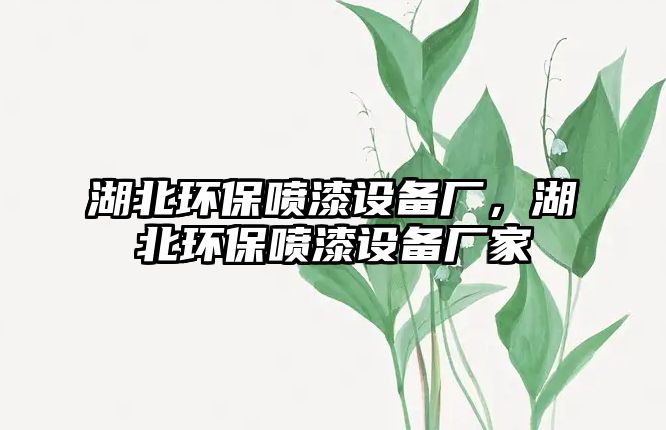 湖北環(huán)保噴漆設(shè)備廠，湖北環(huán)保噴漆設(shè)備廠家