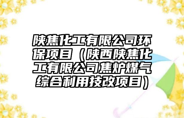 陜焦化工有限公司環(huán)保項(xiàng)目（陜西陜焦化工有限公司焦?fàn)t煤氣綜合利用技改項(xiàng)目）