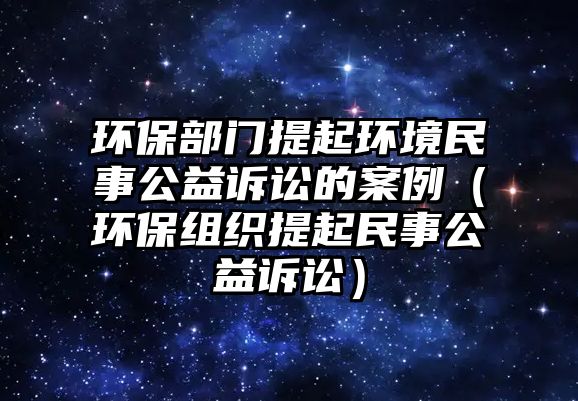 環(huán)保部門提起環(huán)境民事公益訴訟的案例（環(huán)保組織提起民事公益訴訟）