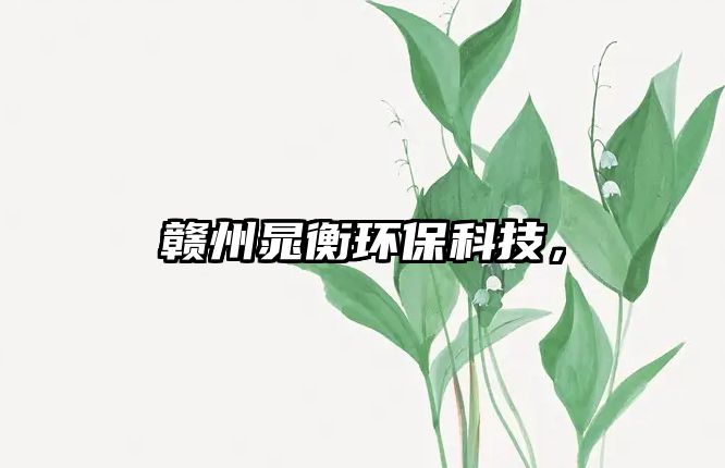 贛州晁衡環(huán)?？萍?，