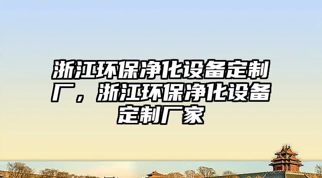 浙江環(huán)保凈化設備定制廠，浙江環(huán)保凈化設備定制廠家