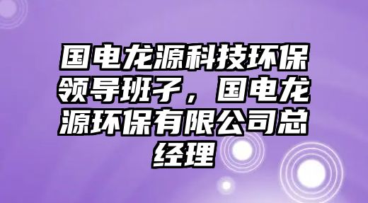 國電龍源科技環(huán)保領(lǐng)導(dǎo)班孑，國電龍源環(huán)保有限公司總經(jīng)理