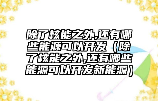 除了核能之外,還有哪些能源可以開發(fā)（除了核能之外,還有哪些能源可以開發(fā)新能源）