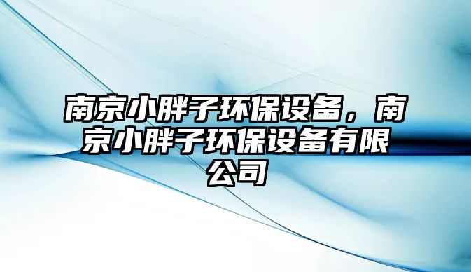 南京小胖子環(huán)保設備，南京小胖子環(huán)保設備有限公司