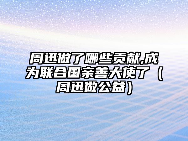 周迅做了哪些貢獻(xiàn),成為聯(lián)合國(guó)親善大使了（周迅做公益）