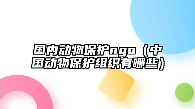 國(guó)內(nèi)動(dòng)物保護(hù)ngo（中國(guó)動(dòng)物保護(hù)組織有哪些）