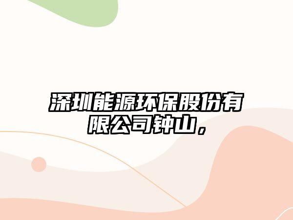 深圳能源環(huán)保股份有限公司鐘山，