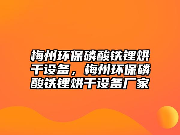 梅州環(huán)保磷酸鐵鋰烘干設備，梅州環(huán)保磷酸鐵鋰烘干設備廠家