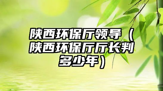 陜西環(huán)保廳領(lǐng)導(dǎo)（陜西環(huán)保廳廳長(zhǎng)判多少年）