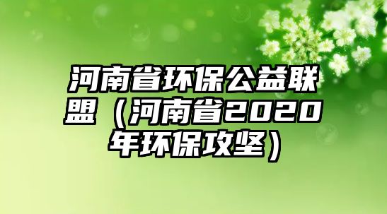 河南省環(huán)保公益聯(lián)盟（河南省2020年環(huán)保攻堅）