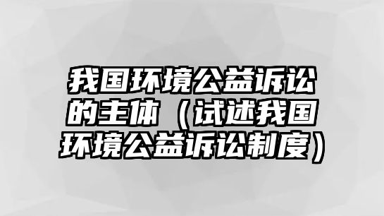 我國(guó)環(huán)境公益訴訟的主體（試述我國(guó)環(huán)境公益訴訟制度）