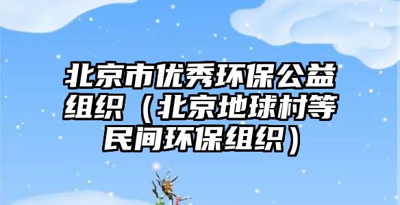 北京市優(yōu)秀環(huán)保公益組織（北京地球村等民間環(huán)保組織）