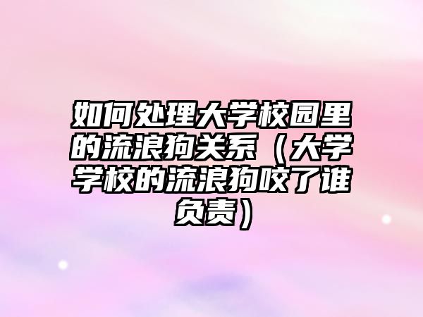 如何處理大學校園里的流浪狗關(guān)系（大學學校的流浪狗咬了誰負責）