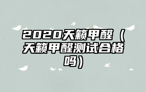 2020天籟甲醛（天籟甲醛測試合格嗎）