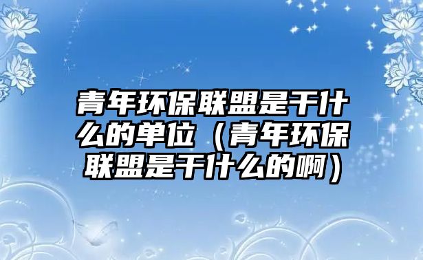 青年環(huán)保聯(lián)盟是干什么的單位（青年環(huán)保聯(lián)盟是干什么的?。?/> 
									</a>
									<h4 class=