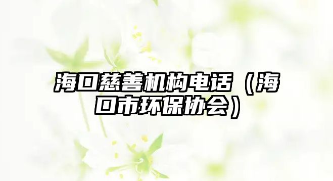 海口慈善機構(gòu)電話（?？谑协h(huán)保協(xié)會）