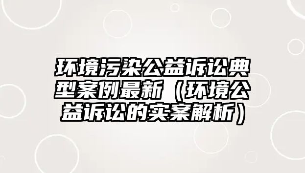 環(huán)境污染公益訴訟典型案例最新（環(huán)境公益訴訟的實(shí)案解析）