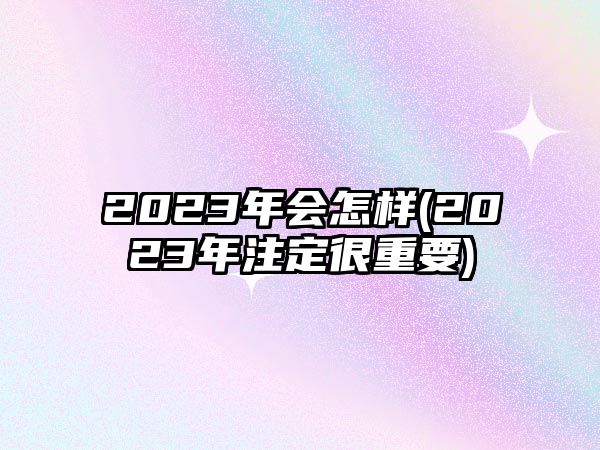 2023年會怎樣(2023年注定很重要)