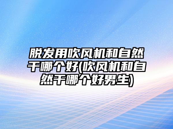 脫發(fā)用吹風(fēng)機和自然干哪個好(吹風(fēng)機和自然干哪個好男生)