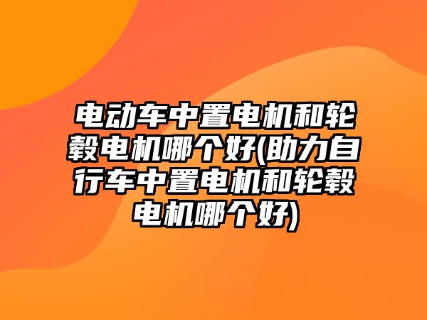 電動車中置電機和輪轂電機哪個好(助力自行車中置電機和輪轂電機哪個好)